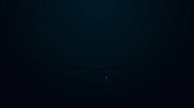 Siyah arkaplanda izole edilmiş grafik çizelgesi simgesi olan parlak neon hattı bilgisayar monitörü. Metin dosyasını rapor et. Muhasebe tabelası. Denetim, analiz, planlama. 4K Video hareketli grafik canlandırması