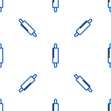 Çizgi Rolling pin simgesi beyaz arkaplanda izole edilmiş pürüzsüz desen. Renkli taslak konsepti. Vektör