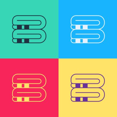 Pop Art Havlu ikonu renk arkaplanında izole edildi. Vektör