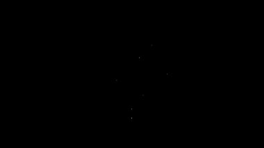 Beyaz çizgi. Siyah arkaplanda su simgesi yok. Ramazan festivali ile ilgili. 4K Video hareketli grafik canlandırması