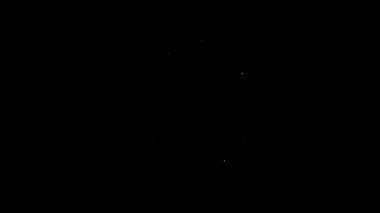 Beyaz çizgi Shirt Kurta simgesi siyah arkaplanda izole edildi. 4K Video hareketli grafik canlandırması