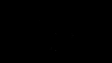 Armut simgesi için beyaz çizgi Price etiketi siyah arkaplanda izole edildi. 4K Video hareketli grafik canlandırması