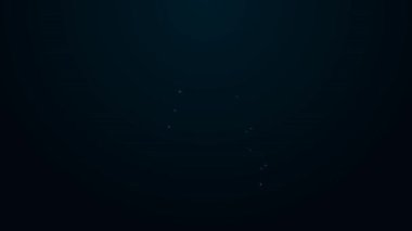Parlayan neon hattı İş Piramidi grafikleri bilgi simgesi siyah arkaplanda izole edildi. Piramitsel aşamalar grafik elementleri. 4K Video hareketli grafik canlandırması