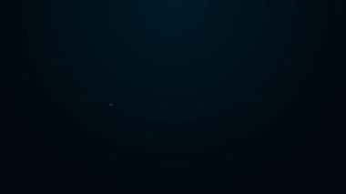 Parlayan neon hattı Finansal büyüme ikonu siyah arkaplanda izole edildi. Gelirleri arttırıyorum. 4K Video hareketli grafik canlandırması