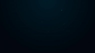 Şehir haritası yön bulma simgesinin parlayan neon hattı bilgileri siyah arkaplanda izole edildi. Mobil Uygulama Arayüzü tasarımı. Coğrafi konsept. 4K Video hareketli grafik canlandırması