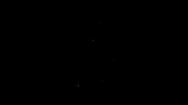 Şehir haritası yön bulma simgesinin beyaz çizgi bilgileri siyah arkaplanda izole edildi. Mobil Uygulama Arayüzü tasarımı. Coğrafi konsept. 4K Video hareketli grafik canlandırması