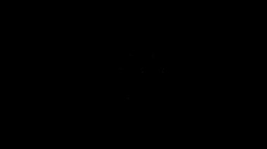 Siyah arkaplanda beyaz çizgi simgesi izole edildi. Mücevher sembolü. Mücevher taşı. 4K Video hareketli grafik canlandırması