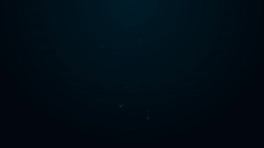Parlayan neon hattı mücevher çevrimiçi alışveriş simgesi siyah arka planda izole edildi. 4K Video hareketli grafik canlandırması
