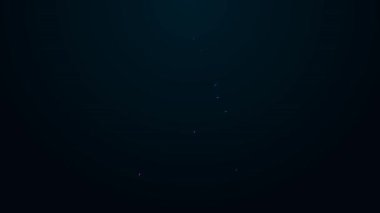 Siyah arka planda izole edilmiş bir kuyumcu ikonunun parlak neon hattı danışmanı. 4K Video hareketli grafik canlandırması