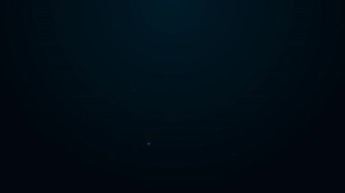 Parlayan neon çizgisi Kirli tişört simgesi siyah arkaplanda izole edildi. 4K Video hareketli grafik canlandırması