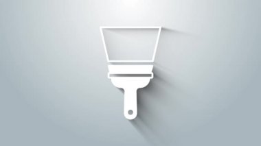 Gri arkaplanda izole edilmiş pencere simgesi için kauçuk temizleme hizmeti. Silecek, kazıyıcı, silecek. 4K Video hareketli grafik canlandırması