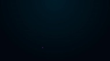 Parlayan neon çizgisi Kirli tişört simgesi siyah arkaplanda izole edildi. 4K Video hareketli grafik canlandırması