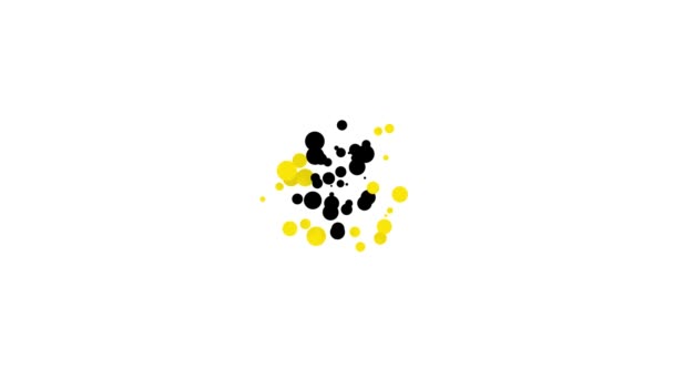 Icono de Pluma Negra aislado sobre fondo blanco. Animación gráfica de vídeo 4K — Vídeo de stock