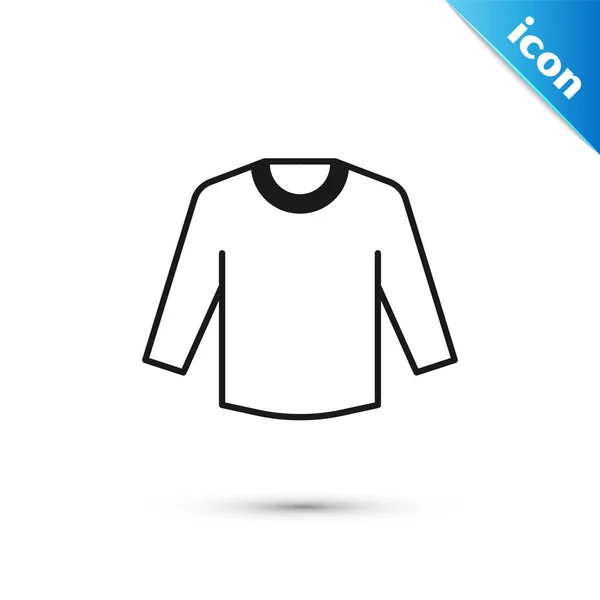 Grey Sweater Icon Isolated White Background Pullover Icon Sweatshirt Sign — Stock Vector