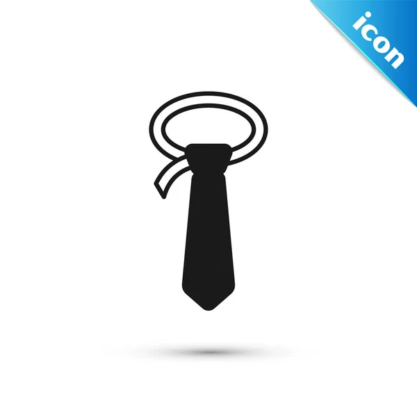 Сірий Значок Краватки Ізольовано Білому Тлі Символ Шиї Шиї Векторні — стоковий вектор