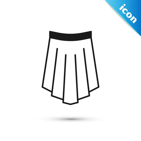 Grey Skirt Icon Isolated White Background Vector — Wektor stockowy