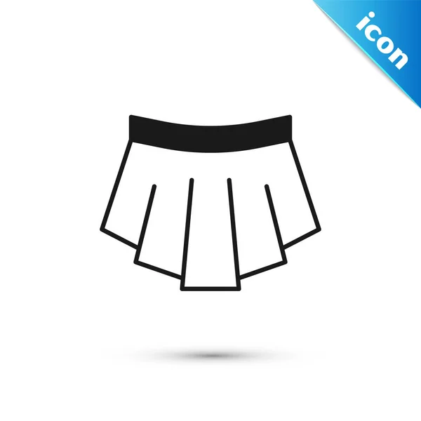 Grey Skirt Icon Isolated White Background Vector — Vettoriale Stock