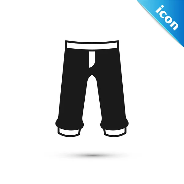 Grey Pants Icon Isolated White Background Trousers Sign Vector — Stock Vector