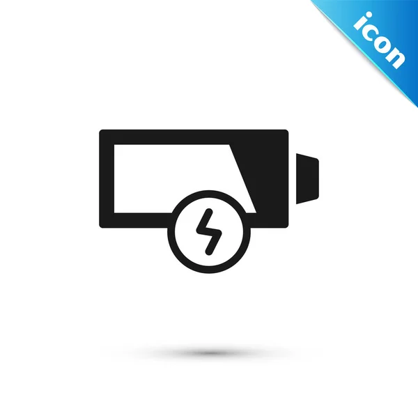 Grey Battery Charge Level Indicator Icon Isolated White Background Vector — Stock Vector