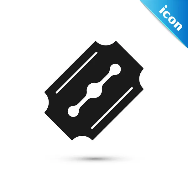 Icono Navaja Afeitar Grey Blade Aislado Sobre Fondo Blanco Vector — Vector de stock