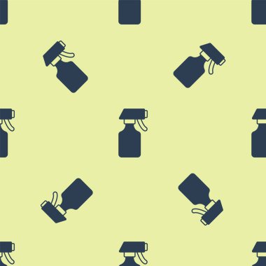 Mavi su püskürtme ikonu sarı arka planda izole edilmiş pürüzsüz desen. Ütü fıskiyesi. Vektör