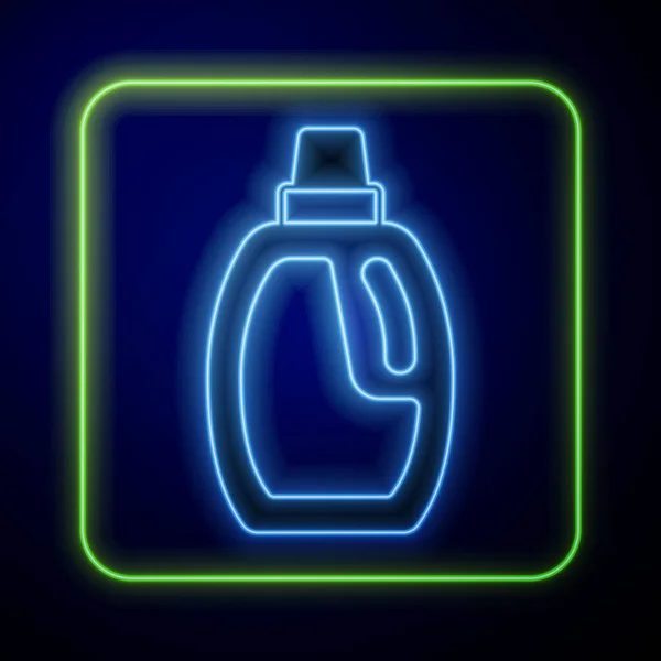 Leuchtende Neonfarbene Plastikflasche Für Waschmittel Bleichmittel Spülmittel Oder Ein Anderes — Stockvektor