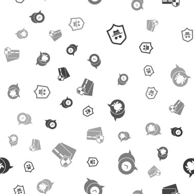 Kimlik Değiştirme kipini ayarla, Konuşma balonunda işaretle, Sistem Hatası ve Kredi kartı ile kusursuz desenli kalkanı kontrol et. Vektör