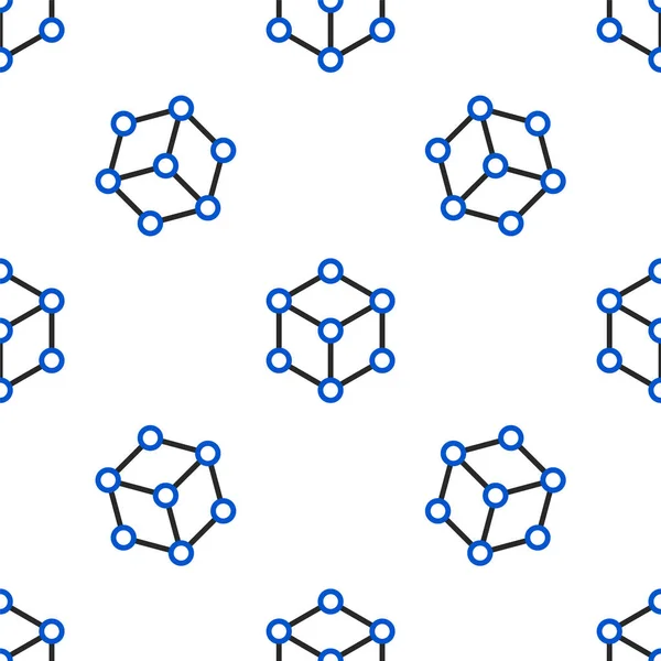 Піктограма Line Molecule Ізольовано Безшовний Візерунок Білому Тлі Структура Молекул — стоковий вектор