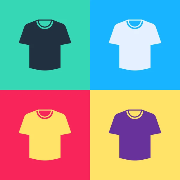 Pop Art Icono Camiseta Aislada Fondo Color Vector — Vector de stock