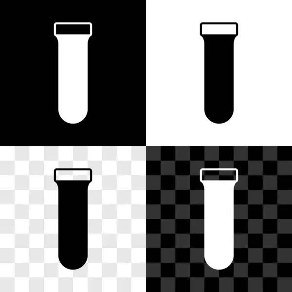 Set Test Tube Flask Chemical Laboratory Test Icon Isolated Black — Stock Vector