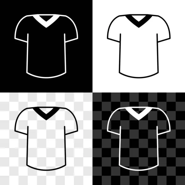 Conjunto de T-shirt icono aislado en blanco y negro, fondo transparente. Vector — Vector de stock