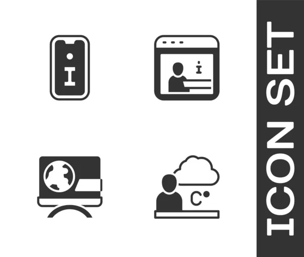 Set Wettervorhersage Information Aktuelle Nachrichten Und Symbol Vektor — Stockvektor