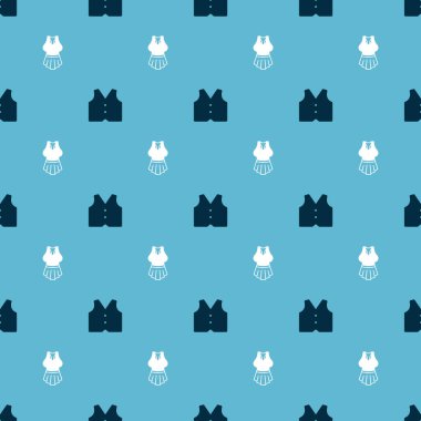 Yelek ve Undershirt 'ü pürüzsüz desene ayarlayın. Vektör