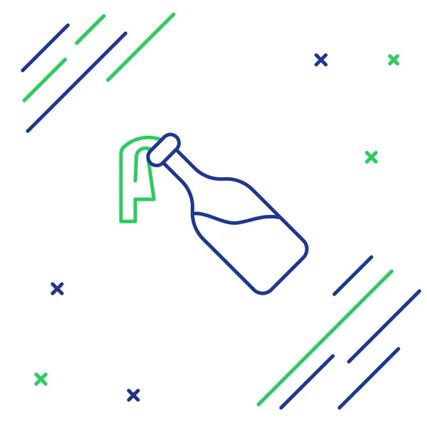 Ligne Cocktail icône molotov isolé sur fond blanc. Concept de contour coloré. Vecteur — Image vectorielle