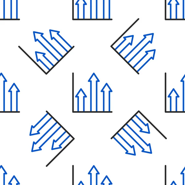 Čára výsečový graf infografická ikona izolované bezešvé vzor na bílém pozadí. Značka diagramu. Barevný koncept. Vektor — Stockový vektor