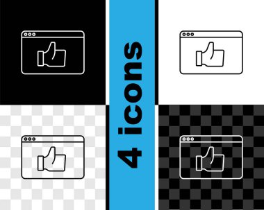 Satır tüketicisi veya müşteri ürün derecelendirme simgesini siyah beyaz, şeffaf arkaplanda izole edin. Vektör