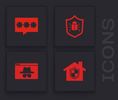 House 'u koruma, Parola, Sistem Hatası ve Tarayıcı takma pencere simgesi olarak ayarla. Vektör