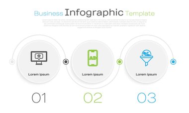 Yıldız, Reklam ve Öncü Yönetimi ile satır İzleyicisini ayarla. Ticari bilgi şablonu. Vektör