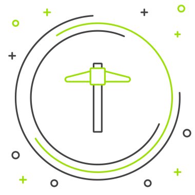 Çizgi Seçme simgesi beyaz arkaplanda izole edildi. Renkli taslak konsepti. Vektör