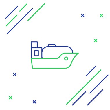 Hat petrol tankeri simgesi beyaz arkaplanda izole edildi. Renkli taslak konsepti. Vektör