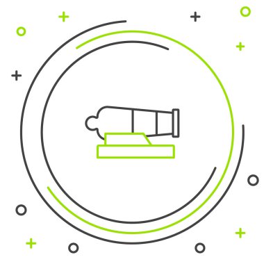 Çizgi Topu simgesi beyaz arkaplanda izole edildi. Renkli taslak konsepti. Vektör