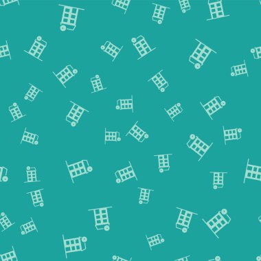 Yeşil Ev simgesi, yeşil arka planda pürüzsüz desen izole etti. Ev sembolü. Vektör