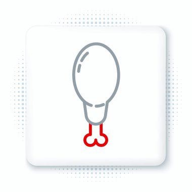 Tavuk budu simgesi beyaz arkaplanda izole edildi. Tavuk budu. Renkli taslak konsepti. Vektör