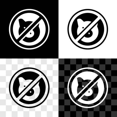 Hiçbir domuz simgesini siyah beyaz, şeffaf arkaplanda izole etmeyin. Kes şunu. Hayvan sembolü. Vektör