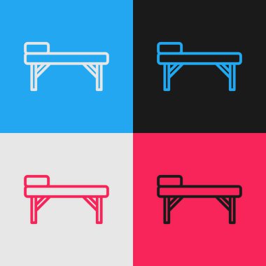 Popüler sanat çizgisi masaüstü simgesi renk arkaplanında izole edildi. Vektör