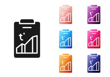Siyah Gezegen, beyaz arka planda izole edilmiş küresel ısınma ikonuna dönüşüyor. Ekolojik problemler ve çözümler - termometre. Simgeleri renklendirin. Vektör