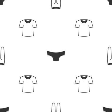 Tayt, erkek külodu ve tişörtü kusursuz desende ayarla. Vektör