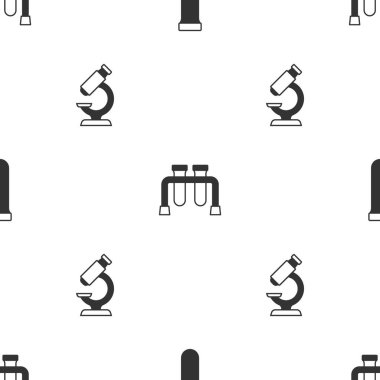 Test tüpünü ve mikroskobu kusursuz desene ayarlayın. Vektör