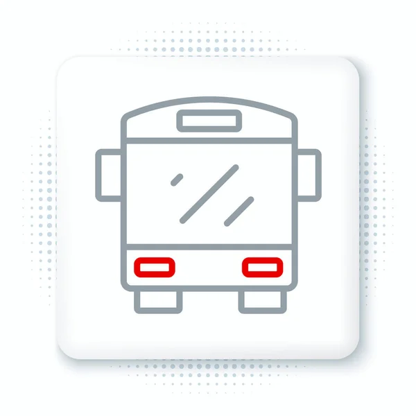 Line Bus Icon Isolated White Background Transportation Concept Bus Tour — Stock Vector