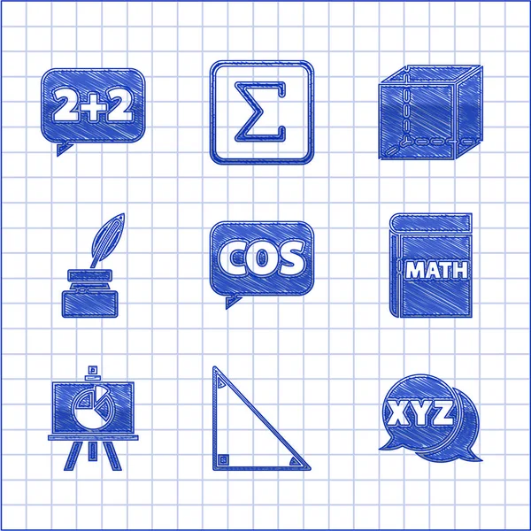 Ορισμός Μαθηματικών Συνάρτηση Συνημίτονο Τρίγωνο Μαθηματικά Xyz Σύστημα Συντεταγμένων Βιβλίο — Διανυσματικό Αρχείο